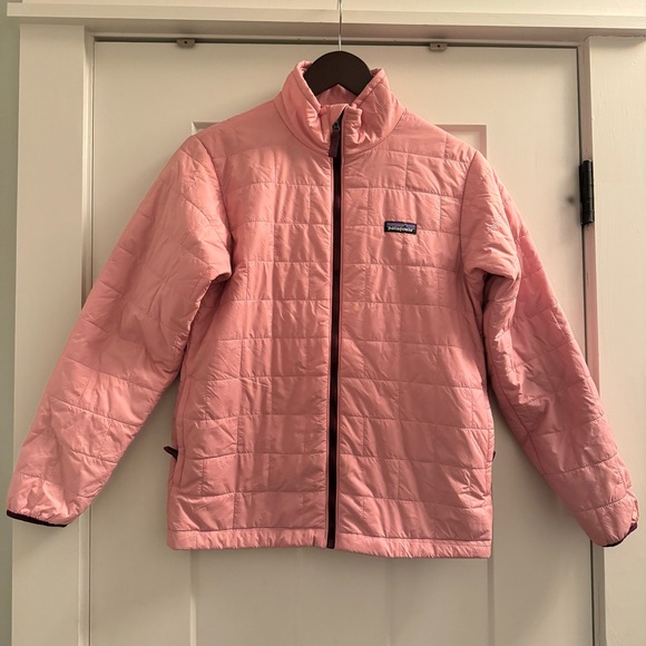 EUC Like-new Patagonia Kids "Planet Pink" Nano Puff Jacket XL - Picture 2 of 7